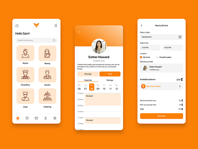 Service App design figma graphic design mobile mobilescreen ui