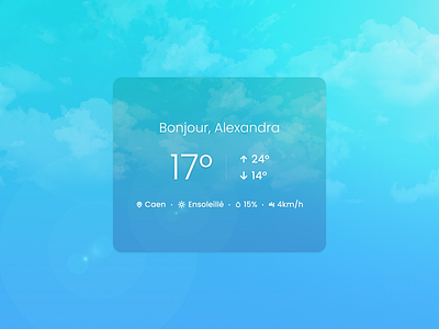 CRM Weather Widget artistic direction background crm photo realistic photoshop saas sky ui weather widget