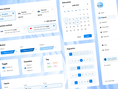 UI Components button checkbox components date picker delivery design system inputs menu navigation pagination payment side bar tag toggle ui ui components ui elements ui kit ux