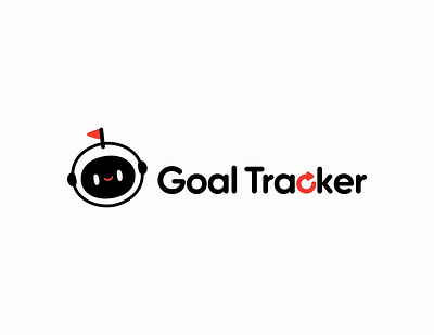 Goal Tracker bot branding character cute design funy logo robot