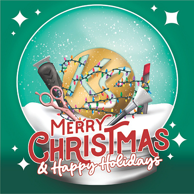 Custom Christmas Card for Cosmetology School Company branding cosmetology design graphic design illustration