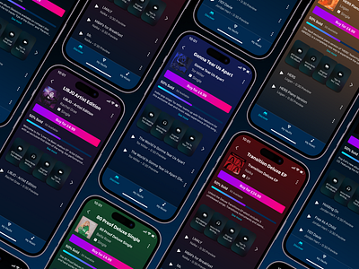 Vault Music - Latest Features album android app app design artist brand design feature features graphic design ios music music app product design single ui ui design user interface ux ux design