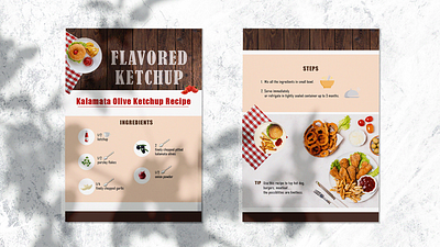 INFOGRAPH DESIGN - Kalamata Olive Ketchup Recipe abode illustrator branding design graphic design illustration logo mockup motion graphics ui ux vector