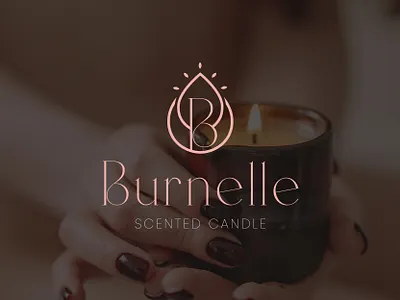 Burnelle beauty body oil branding candle candle logo candles creative decor decoration design flame graphic design icon letter b letter mark logo luxury natural premium spa logo