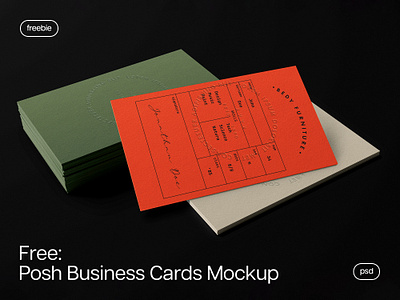 Posh Business Cards Mockup brand business business card card clean corporate download free freebie identity minimal mockup pixelbuddha psd visiting visiting card
