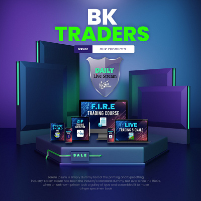 BKTraders advert branding design graphic design illustration illustrator products mareting vector