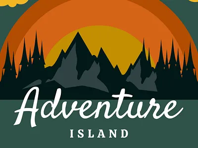 Adventure Island. branding graphic design logo