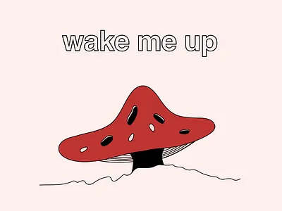 Mushroom Girl - waking up 2d animation 2d illustration animation character animation cute illustration food animation illustration motion graphics mushroom animation mushroom illustration