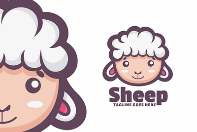 Sheep animal branding cute mascot design graphic design illustration logo vector