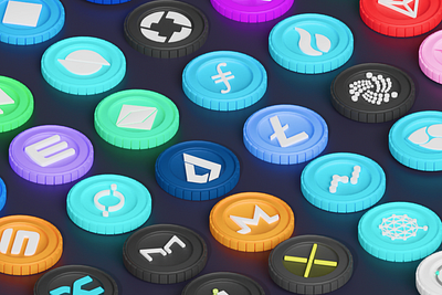 Pixcap's 3D Cryptocurrency Pack: Revolutionize Your Fintec branding graphic design icon illustration ui