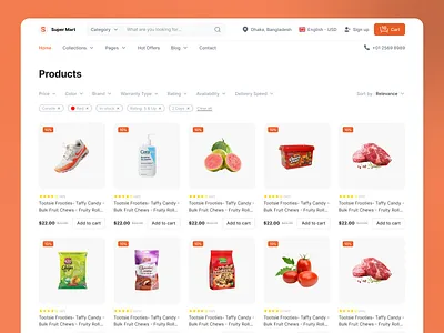 E-Commerce Product Page clothing store design ecommerce fashion woocommerce online store product list product page template design typography ui ux website