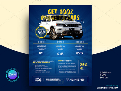 Car Detail Service Flyer Template