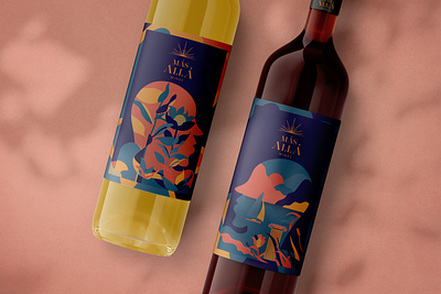 Más Allá Wines adobe illustrator california colors design digital art grapes illustration nancykouta nature packaging usa vector wine