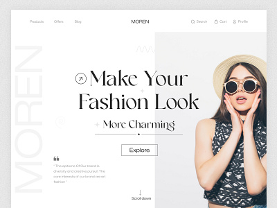 Fashion website header clean clean ui fashion fashion web header fashion website header hero hero section homepage landingpage minimal ui minimalistic modern modern ui trendy ui ui ui trending uiux webdesign