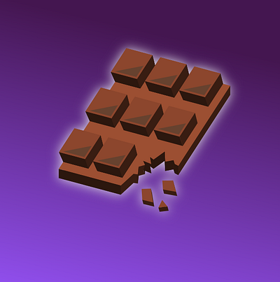 Chocolate bar created using vector graphics. design graphic design vector