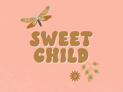 Sweet Child Chunky Fun Font bubble font chunky font cute font font fonts fun font hand drawn font lettering type design
