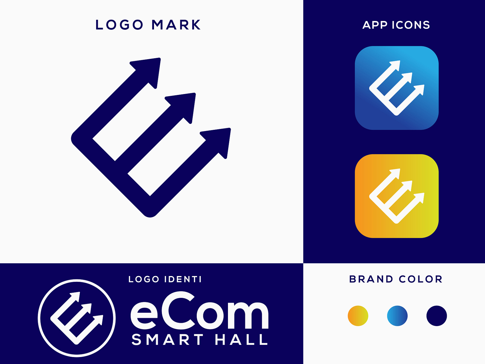 Concept : E Commerce with letter E logo Design (Unused) by Pobitro ...