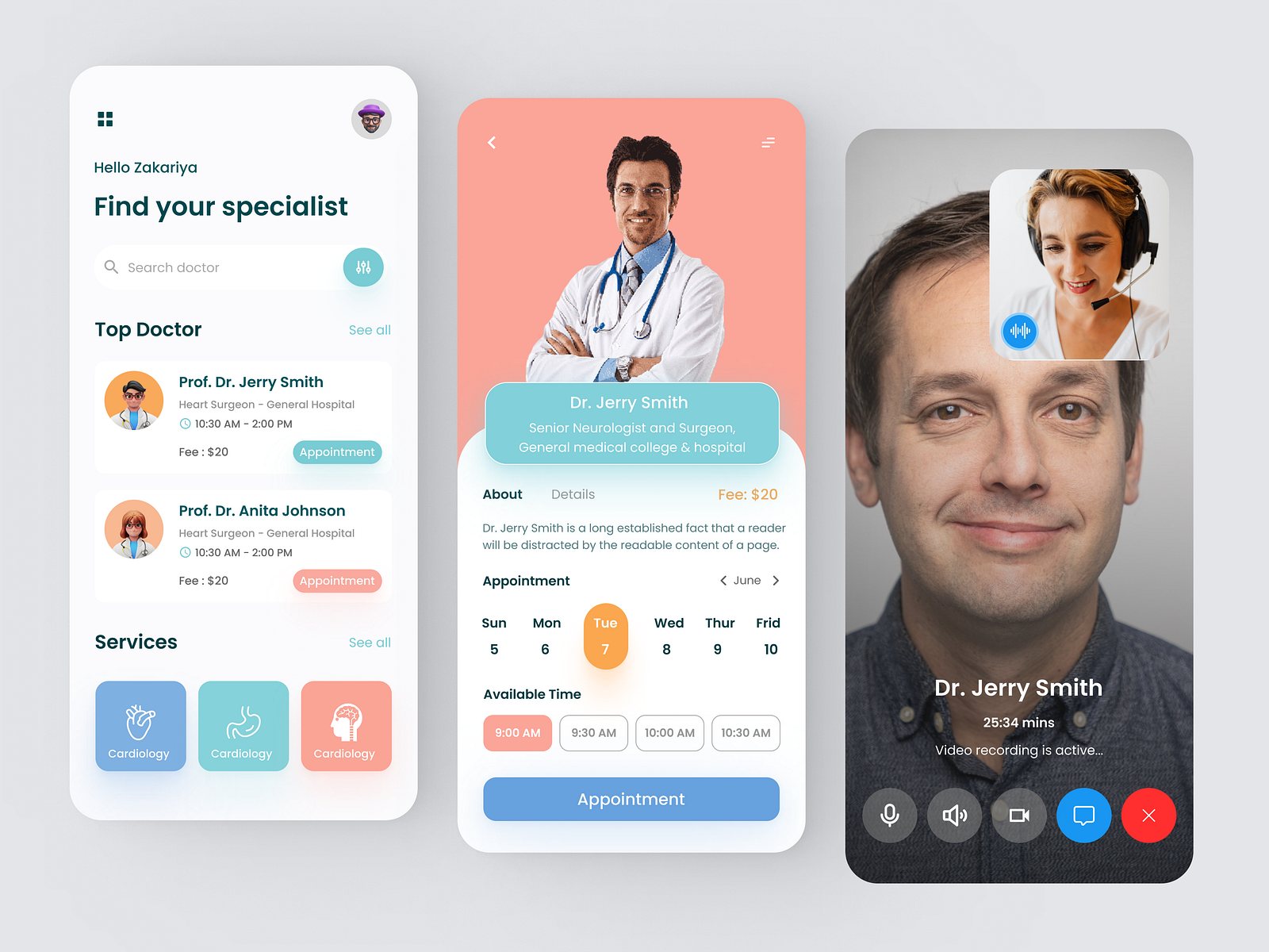 Telemedicine Mobile app by Zakariya Buhari on Dribbble