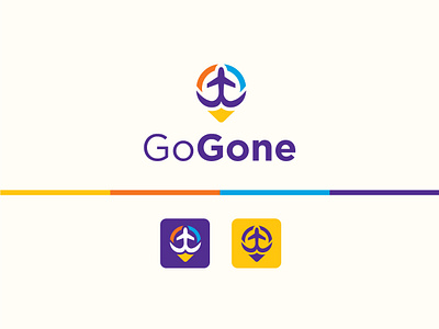 GoGone Logo Design. air biman brand branding business company design flat fly go graphic design logo logodesign logodesigner rocket stunning up vector