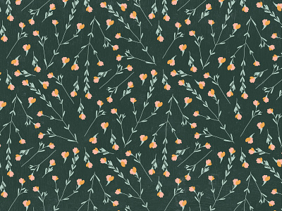 Floral Scatter Surface Design botanical cute design feminine floral floral pattern flowers illustration repeat pattern seamless pattern surface design surface pattern