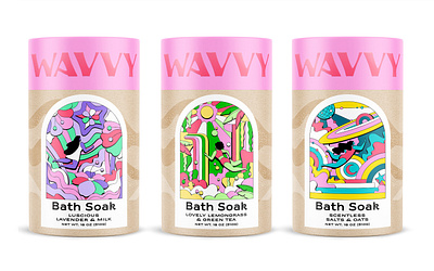 Wavvy Bath branding graphic design identity illustration logo packaging