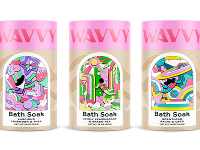 Wavvy Bath branding graphic design identity illustration logo packaging