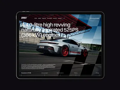 GreenHellWerks — Project Page blog blog page branding cars design interface racing tablet version timeline ui ux visual identity web web design website website design
