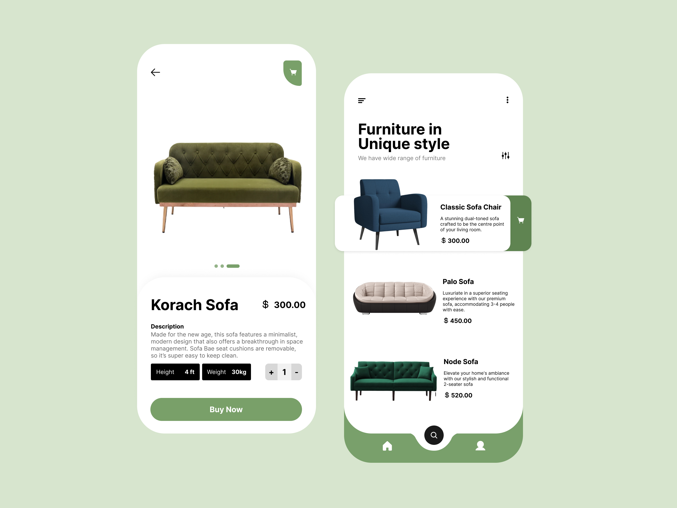 Furniture E-commerce App UI