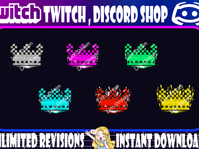 Pixilated Crown twitch sub badges and twitch emotes crown cute crown discord facebook king minecraft pixilated pixilated crown queen sub badges ticktok twitch twitch badges twitch sub badges youtube