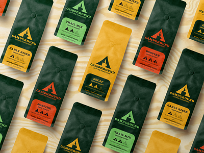 Campground Coffee Roasters - Packaging Design branding design graphic design illustration logo packaging typography