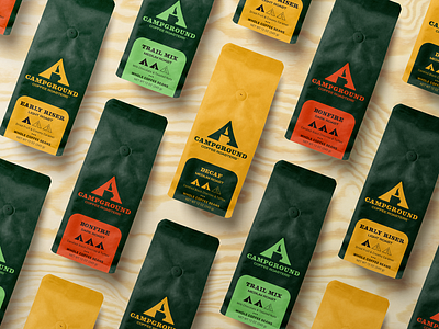 Campground Coffee Roasters Packaging Design branding design graphic design illustration logo packaging typography