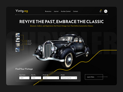 Vintage Car Sale Website Homepage Design app design car car landing page home page design landing page design minimal design product design ui ui design uiux design user experience design user interface design ux vintage vintage car website design