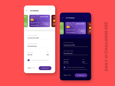 Credit card checkout - Dailyui 002 30daychallenge creditcard creditcardcheckout creditcardpage creditcardpayment graphic design ui uiux user experience userinterface visual design