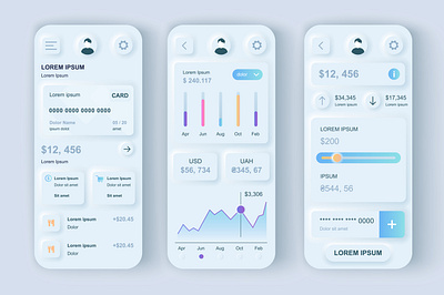 Finance Services Concept Template UI UX GUI Screens app finance graphic design illustration mobile ui ux