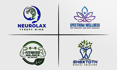 Medical Dental Healthcare Fitness and Wellness logo Design body branding business logo dental fitness graphic design gym health icon logo medical mind minimal logo modern logo natural pharmacy sports symbol wellness yoga