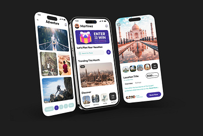 Travel App UI UX Design appdesign appdesigner dailyui design designinspiration mobile app ui ui ui ux uidesigner uiinspiration uitrends user experience user interface userinterfacedesign