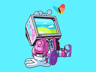 MSNwave character color fun illustration microsoft msn thunder rockets
