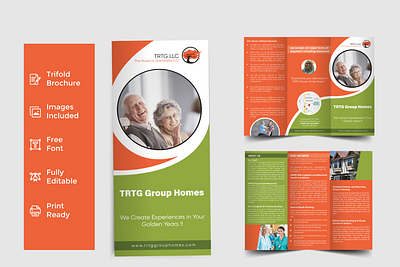 Home Care Trifold brochure animation arshunno branding care brochure care trifold design graphic design home care brochure design home care design home care flyer illustration logo motion graphics trifold brochure