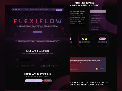 FLEXIFLOW / Landing page app branding design graphic design illustration logo ui ux vector web