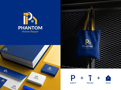 Home repair logo design | Brand identity brand identity business logo creative logo hammer home initial logo letter logo logo logo branding logo design logo mark logofolio logotipo logotype minimal logo modern logo p p logo repair logo