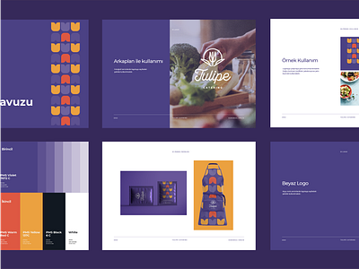 Tulipe Catering Branding branding catering logo purple tulipe