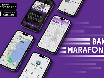 App for Baku Marathon azercell baku branding design dribbble figma marathon mobile ui ux