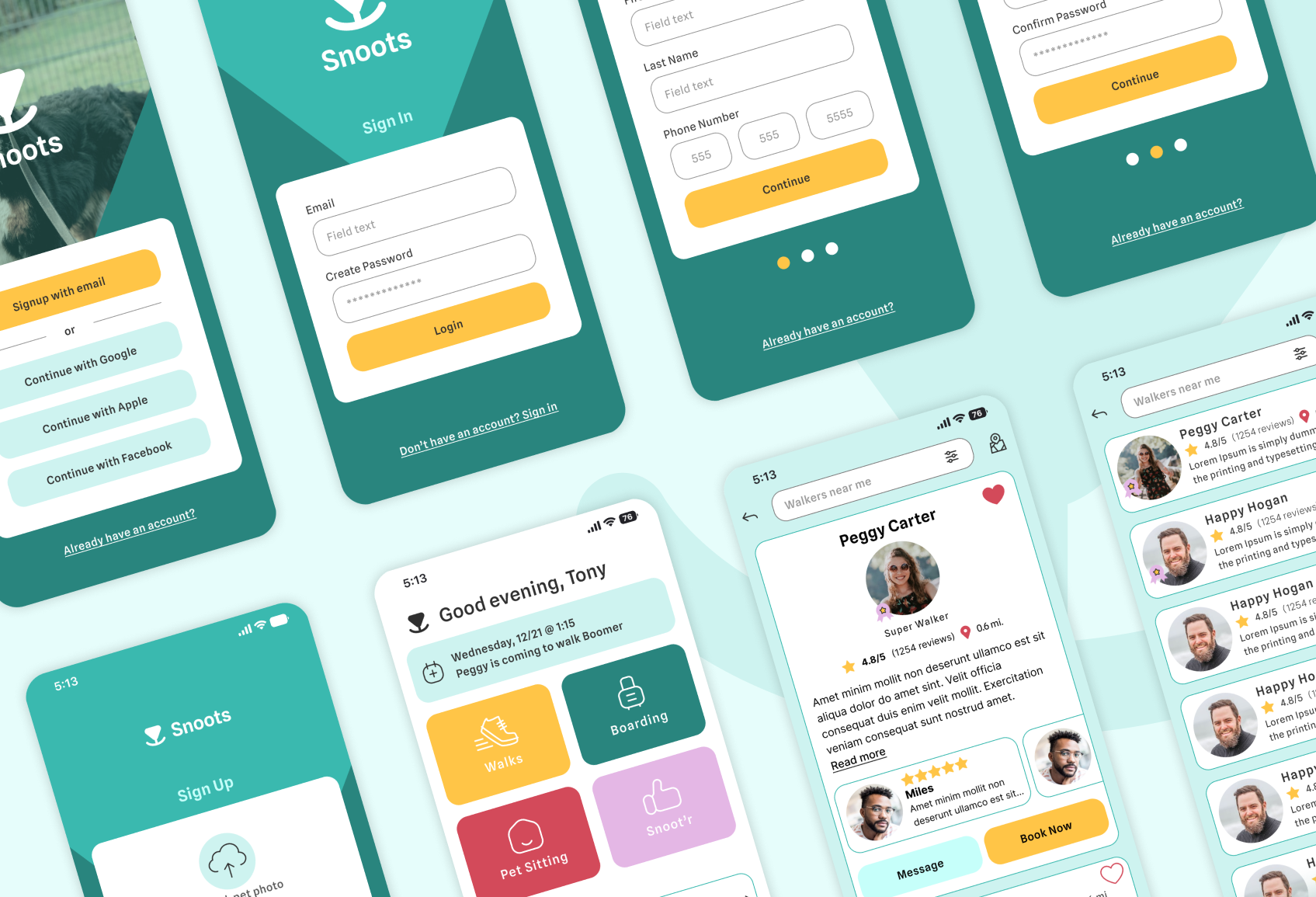 Not another dog walking app... app ui ux