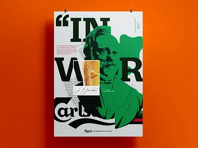 Carlsberg Poster abstract beer brutalism carlsberg creative design elegant graphic design image office poster visual wall