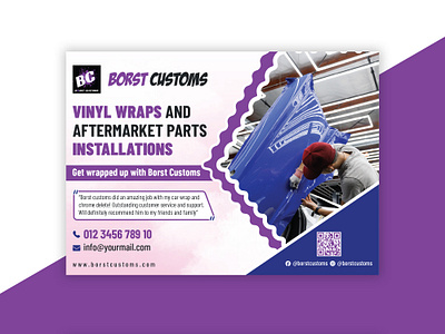 POSTCARD FLYER advertisement flyer car flyer car wraping card card flyer creative design flyer graphic design modern post card post design print flyer professional promotional promotional flyer