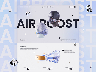 Airboost website concept vol.2 branding concept design future inspiration landing nike product design service sport style technology ui ux web web design website