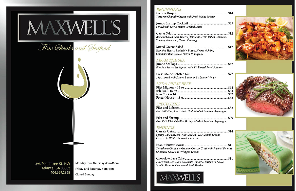 Maxwell's Menu by Pyroloxia Designs on Dribbble