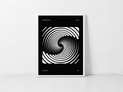 Vertigo 3d abstract black and white design graphic graphic design idea illustration minimal poster print simple vertigo