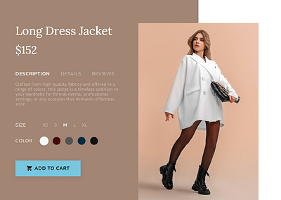 100 Day UI Challenge - Day 33 clothes fashion product ui web