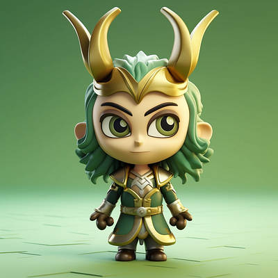 Loki Character 3d 3d branding design graphic design illustration logo typography ui ux vector